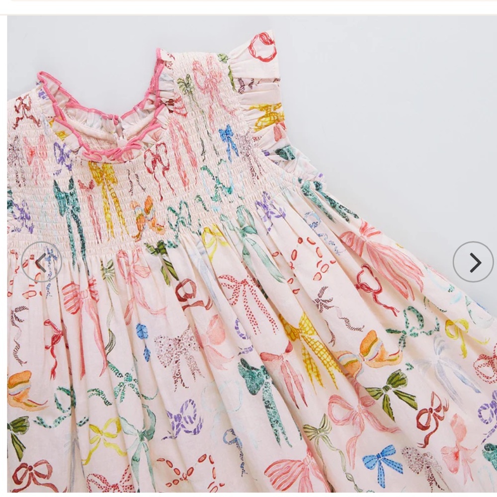 Pink Chicken Girls Stevie Dress - Watercolor Bows size 5Y - perfect condition!